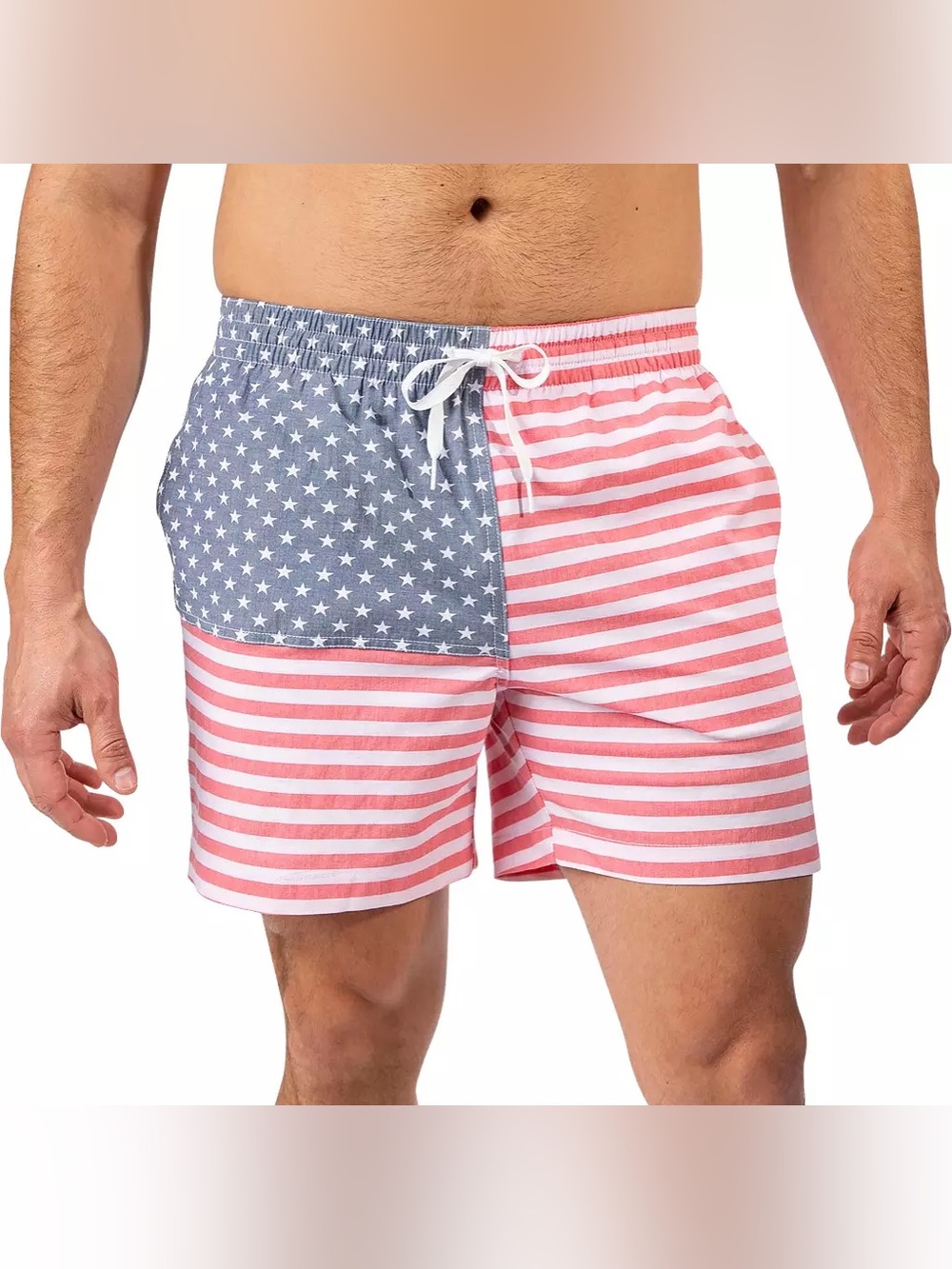 Chubbies Men’s 5.5” Swim Trunks Shorts USA American Flag Fourth of July